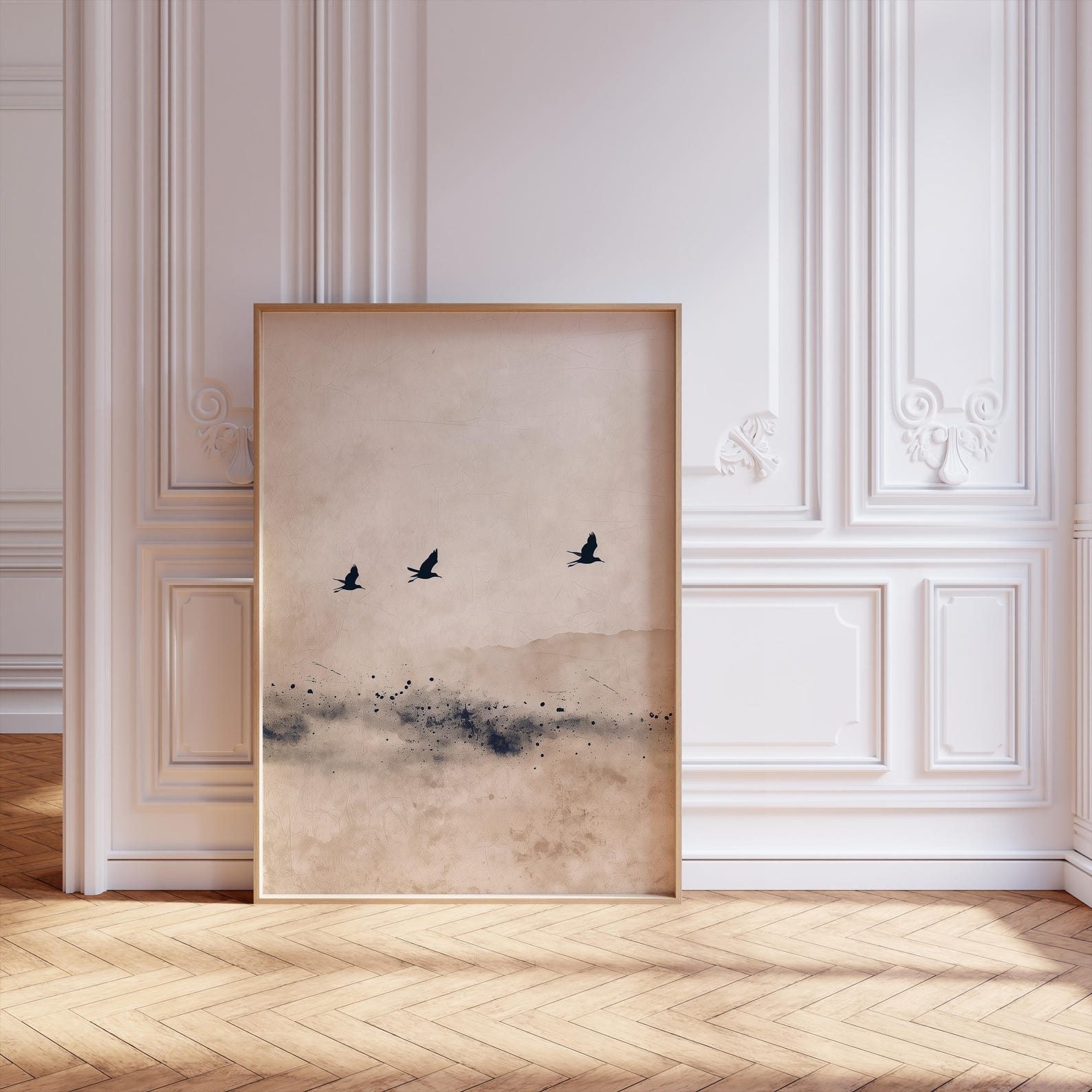 Soaring Serenity Digital Wall Painting