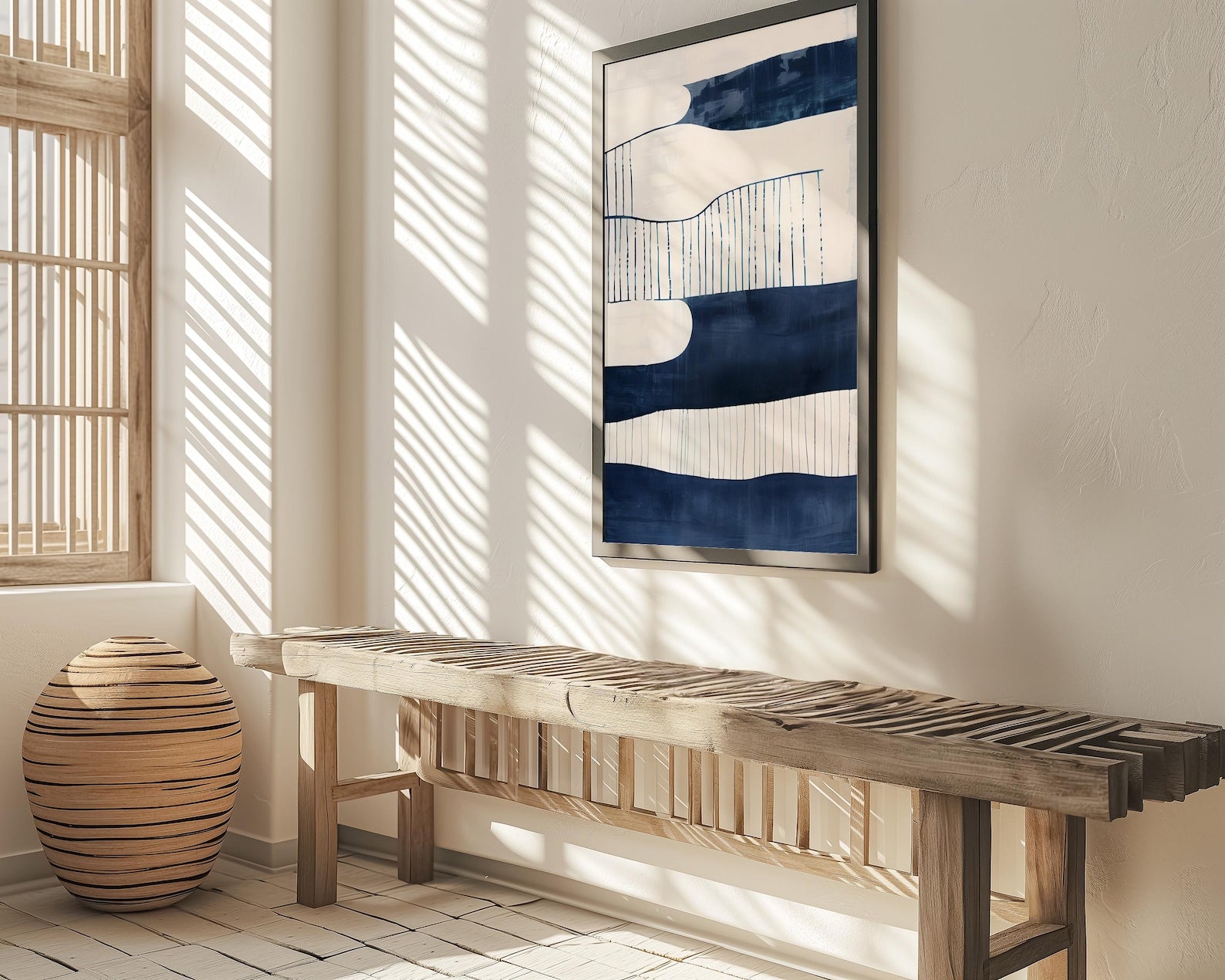 Azure Calm Digital Wall Painting