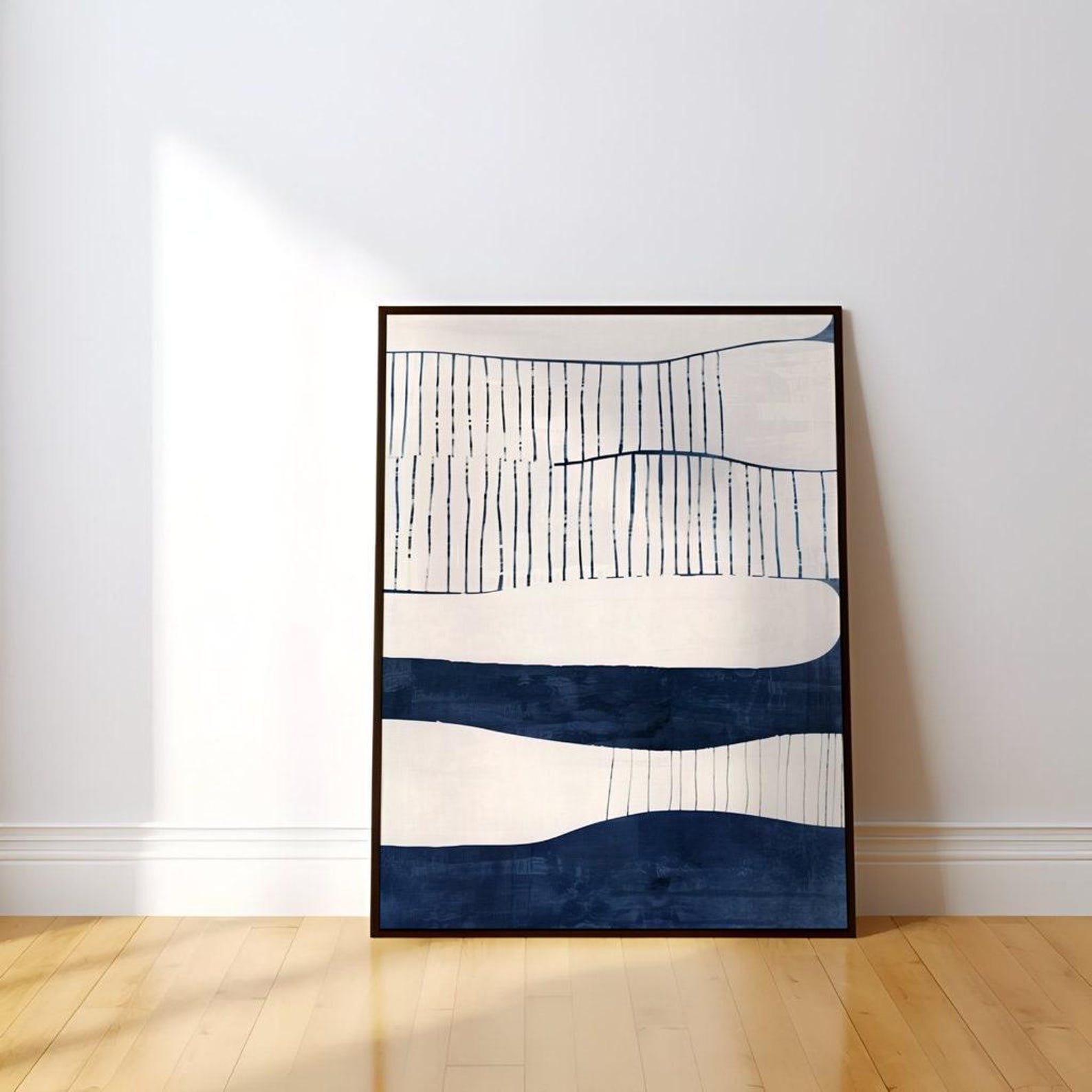 Azure Calm Digital Wall Painting