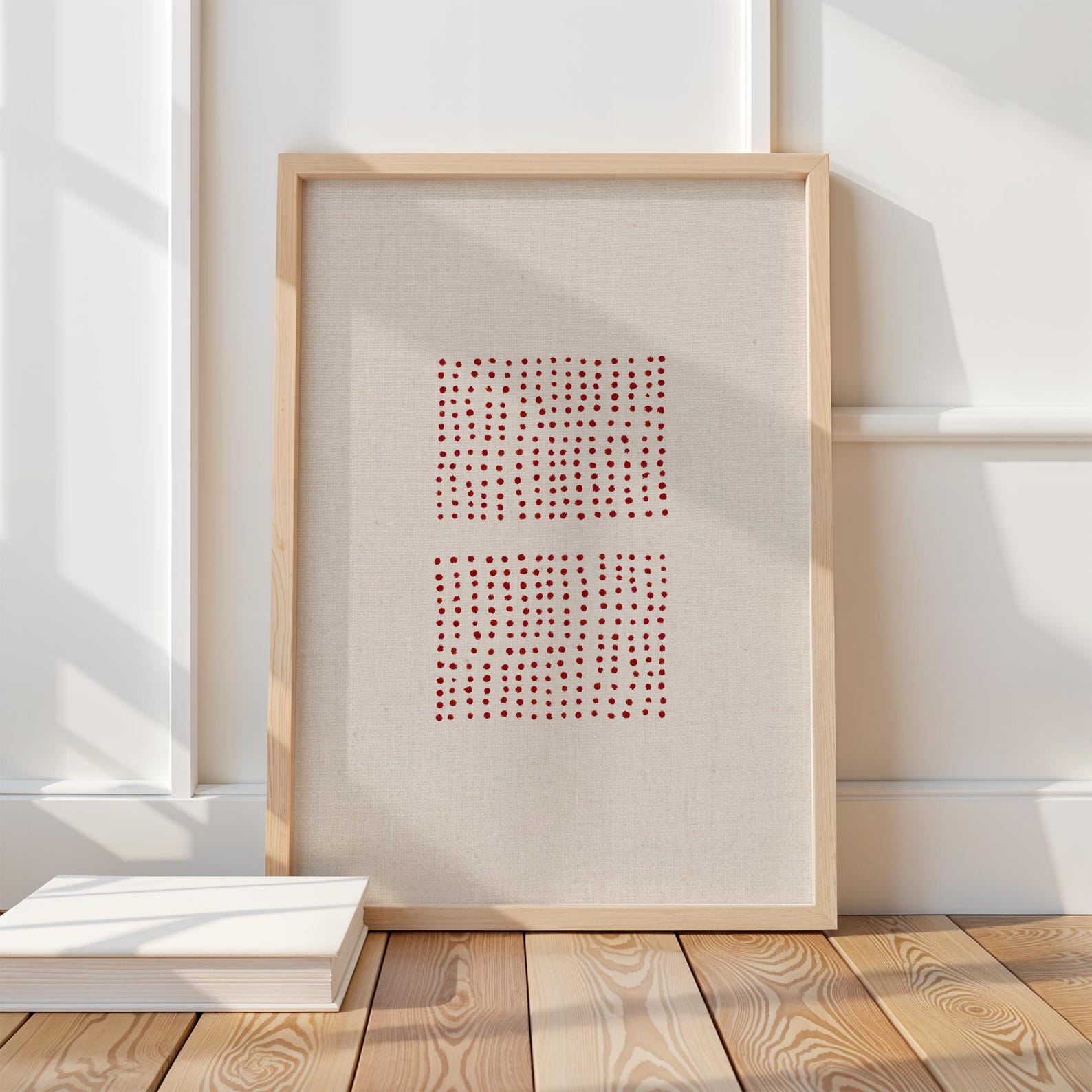Crimson Balance Digital Wall Painting