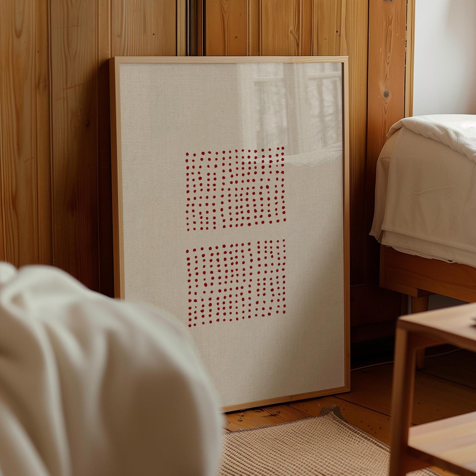 Crimson Balance Digital Wall Painting
