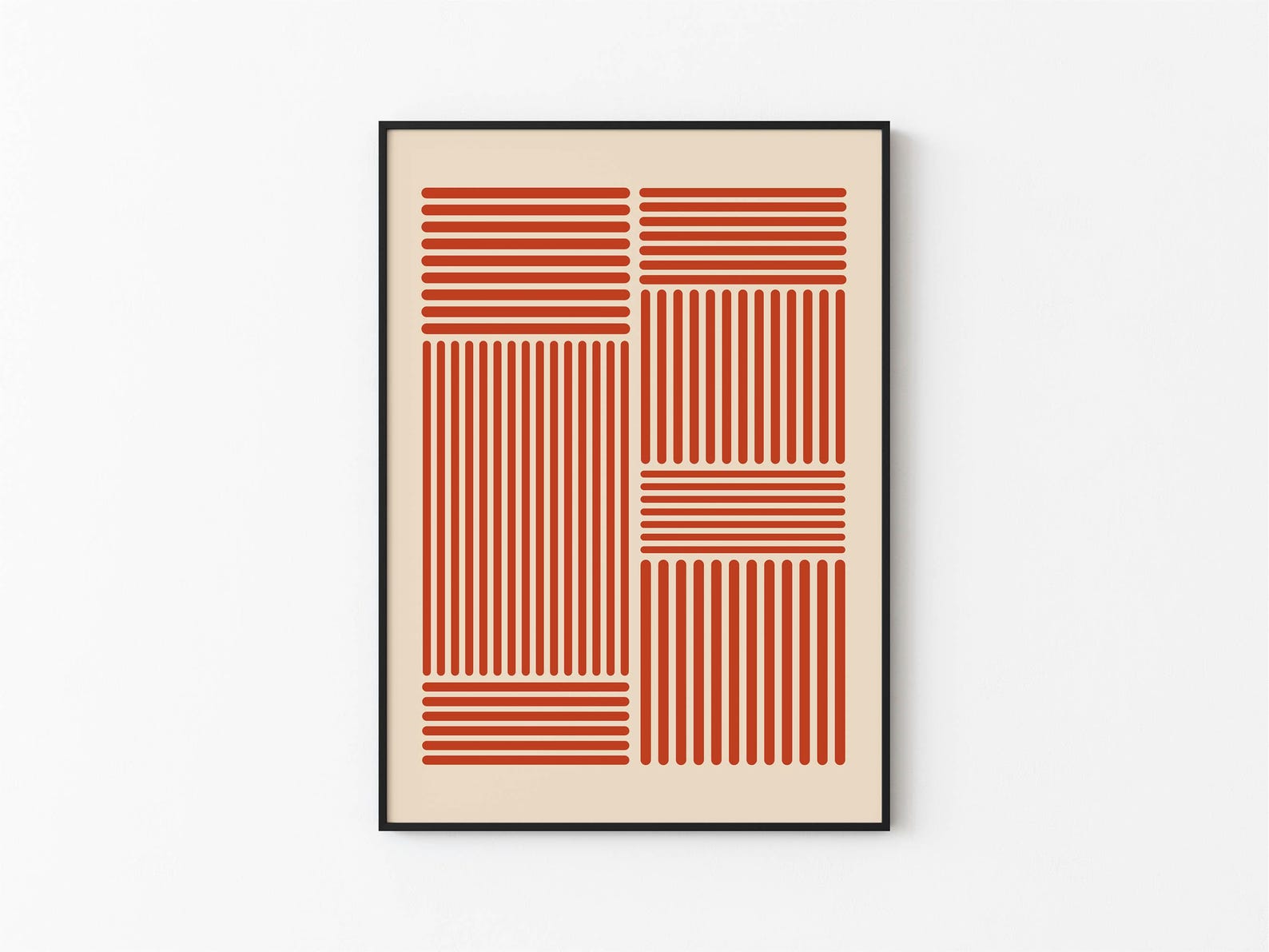 Structured Rhythm Digital Wall Painting