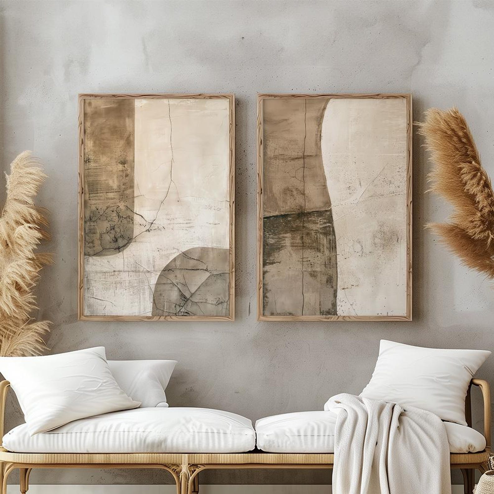 Tranquility Digital Wall Painting (Set of 2)