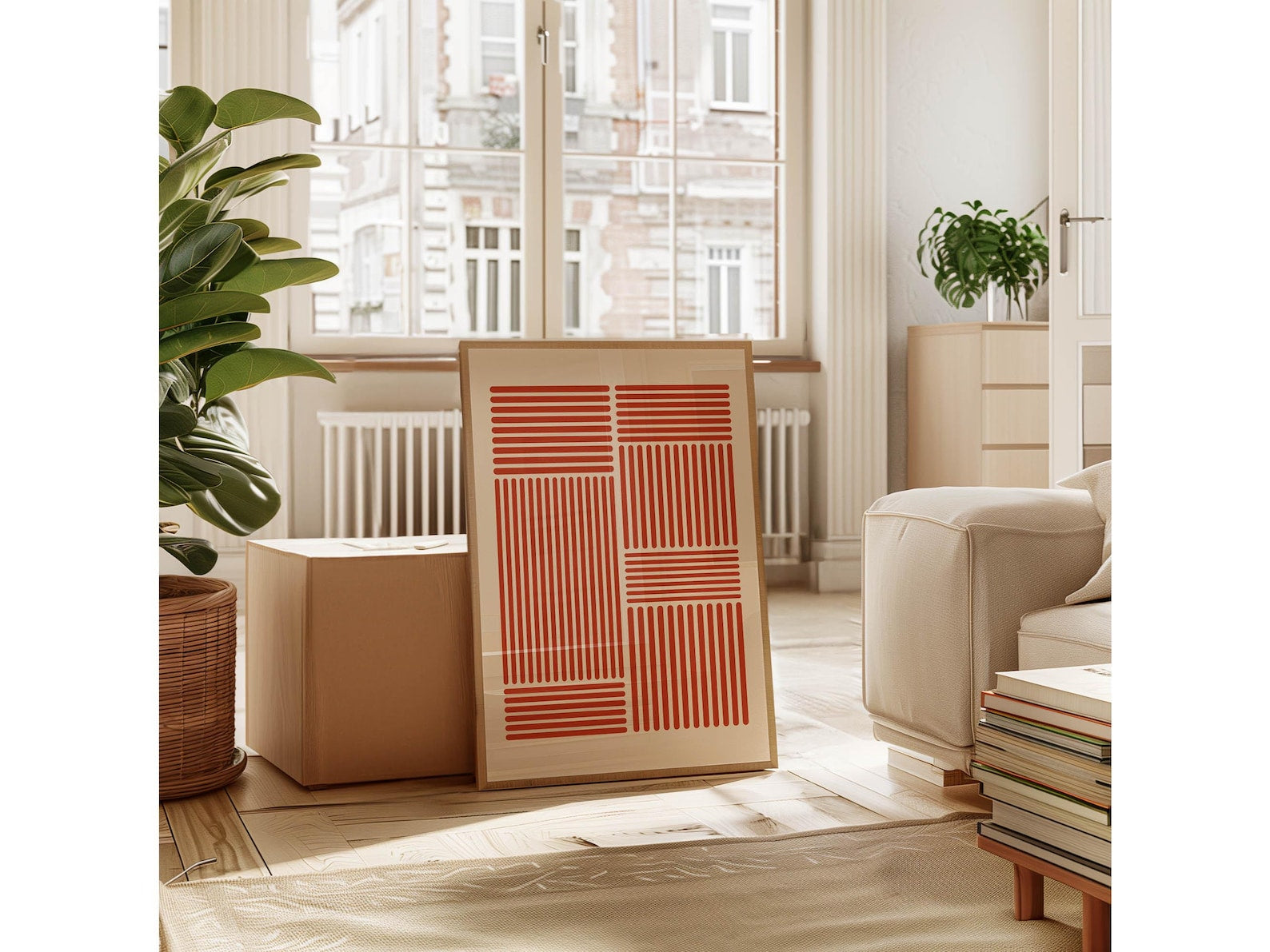 Structured Rhythm Digital Wall Painting