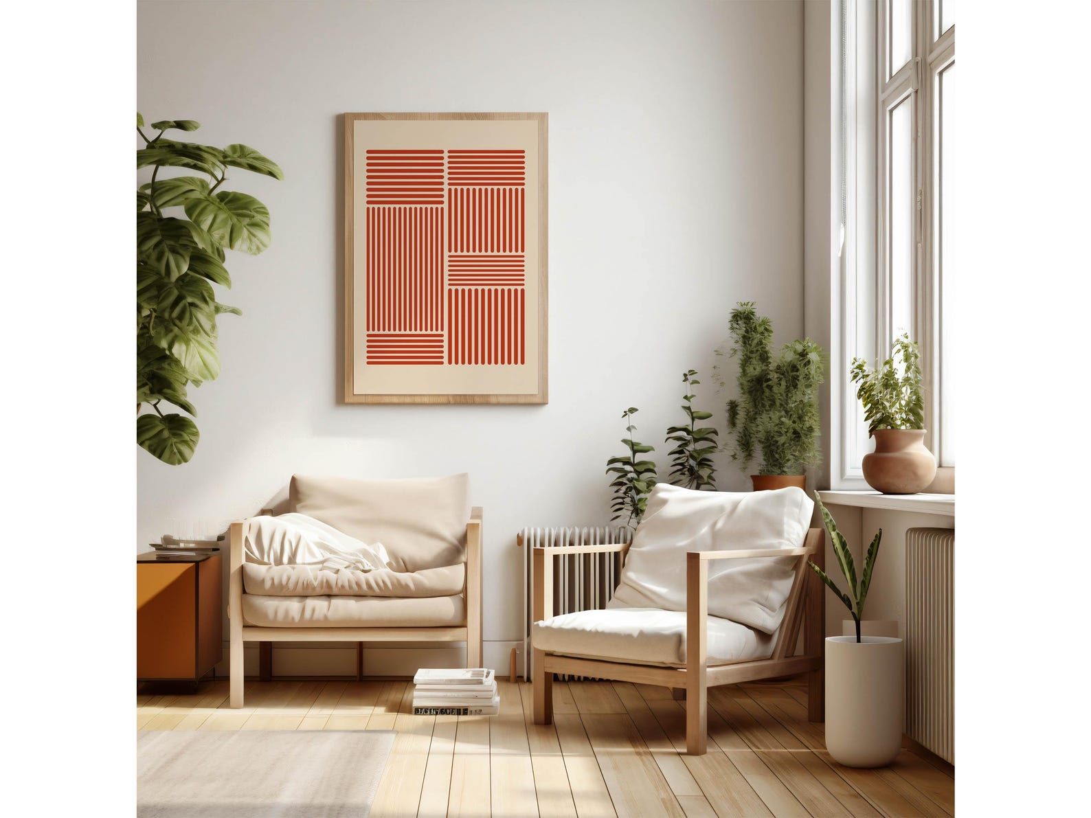 Structured Rhythm Digital Wall Painting