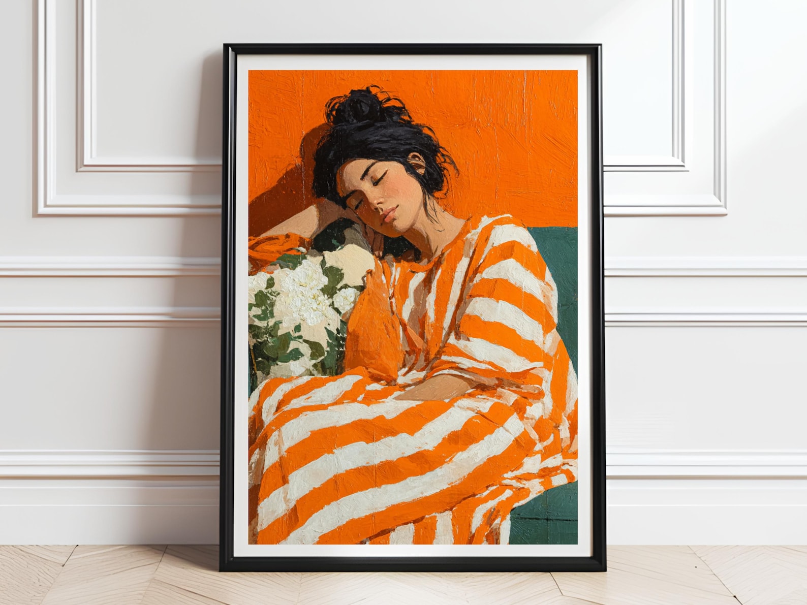 Sunkissed Lounging Digital Wall Painting