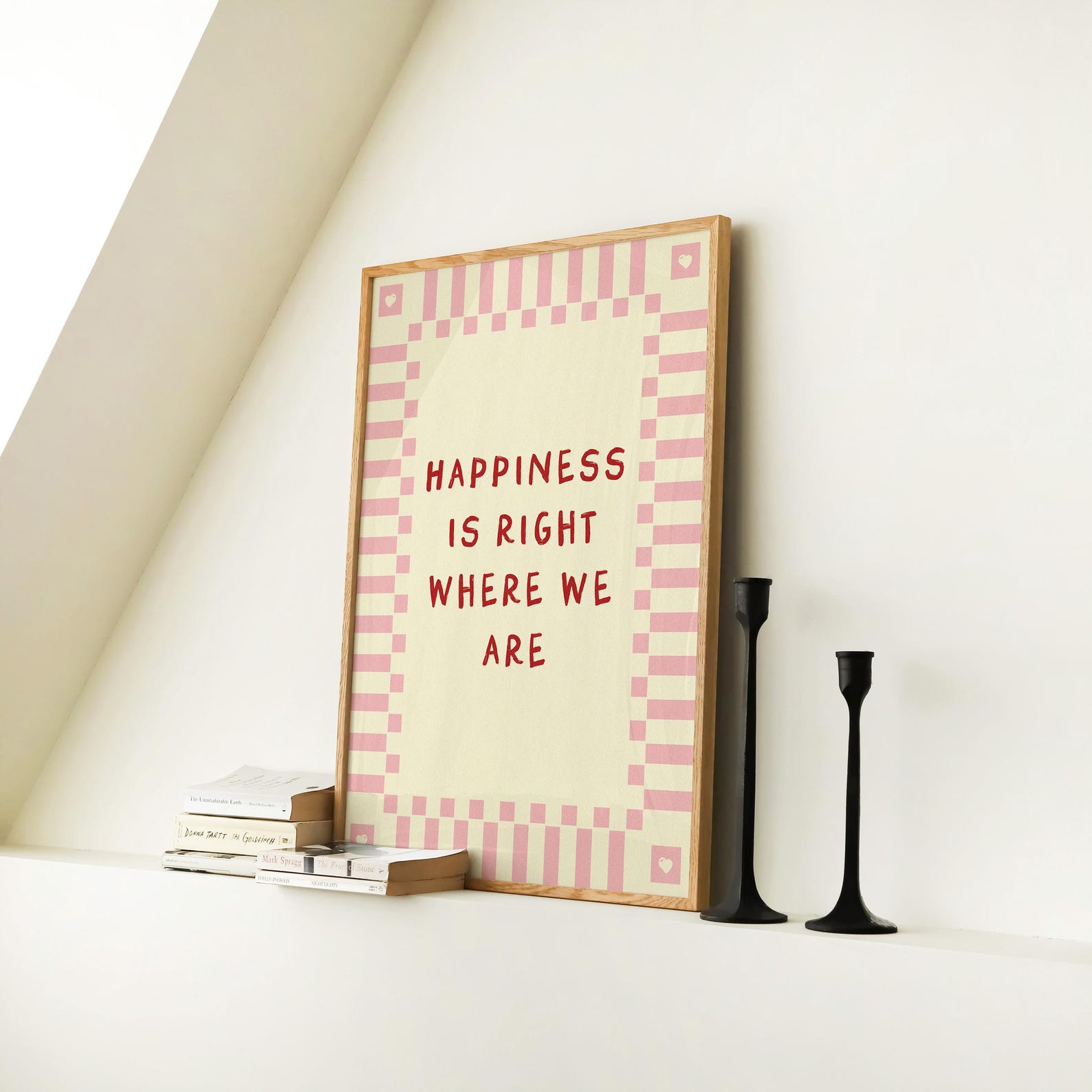 Happiness Is Right Where We Are Digital Art Poster