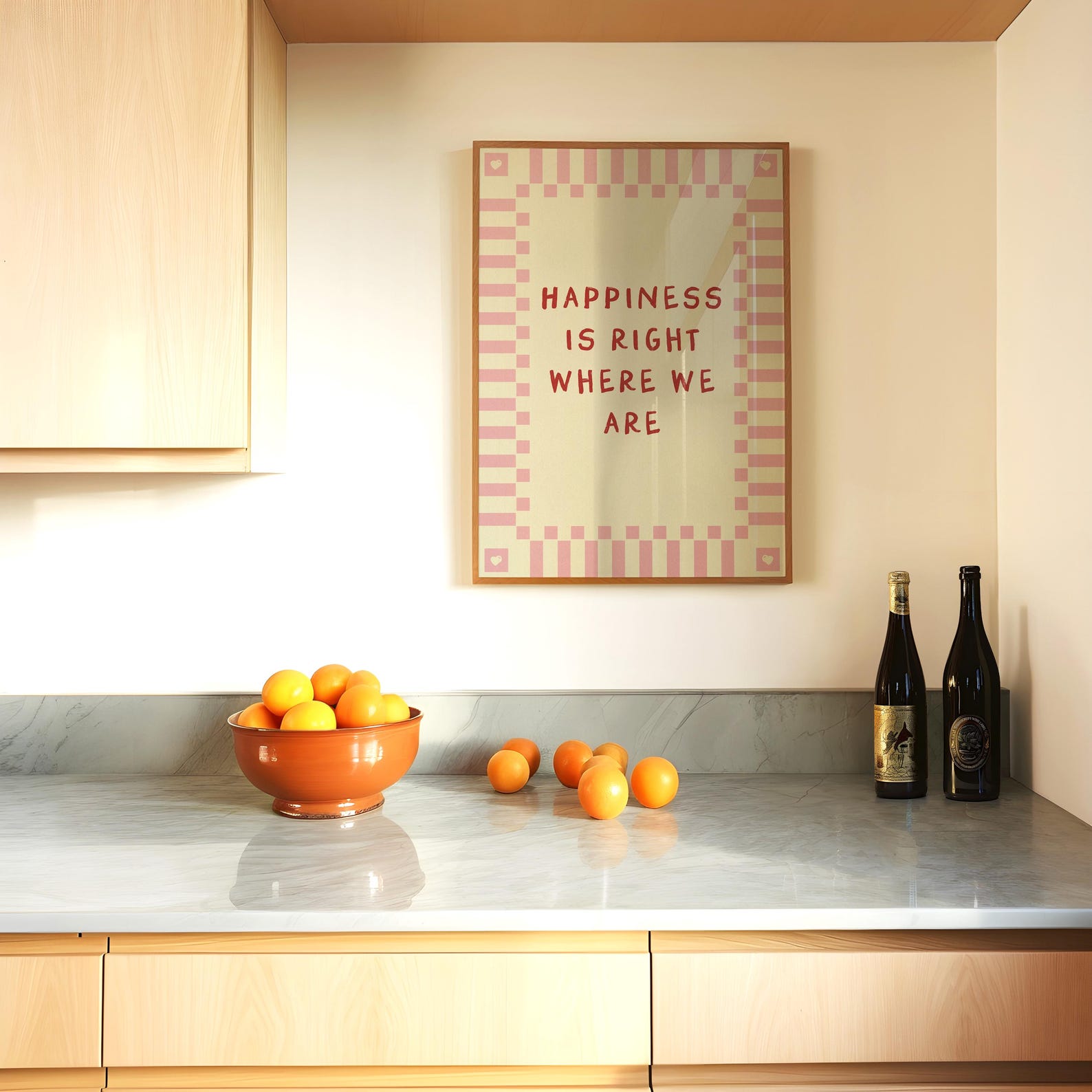 Happiness Is Right Where We Are Digital Art Poster