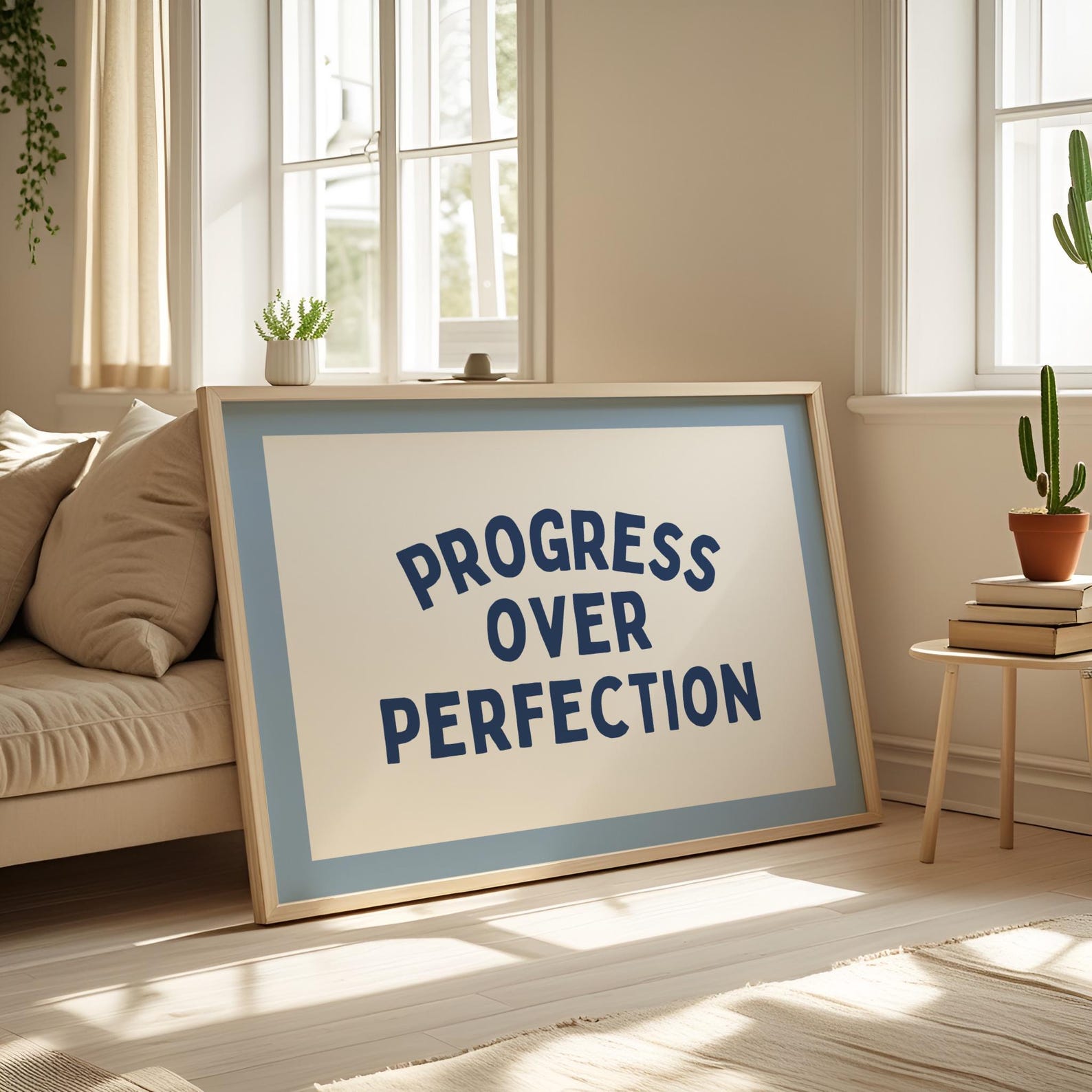 Progress Over Perfection Digital Art Poster