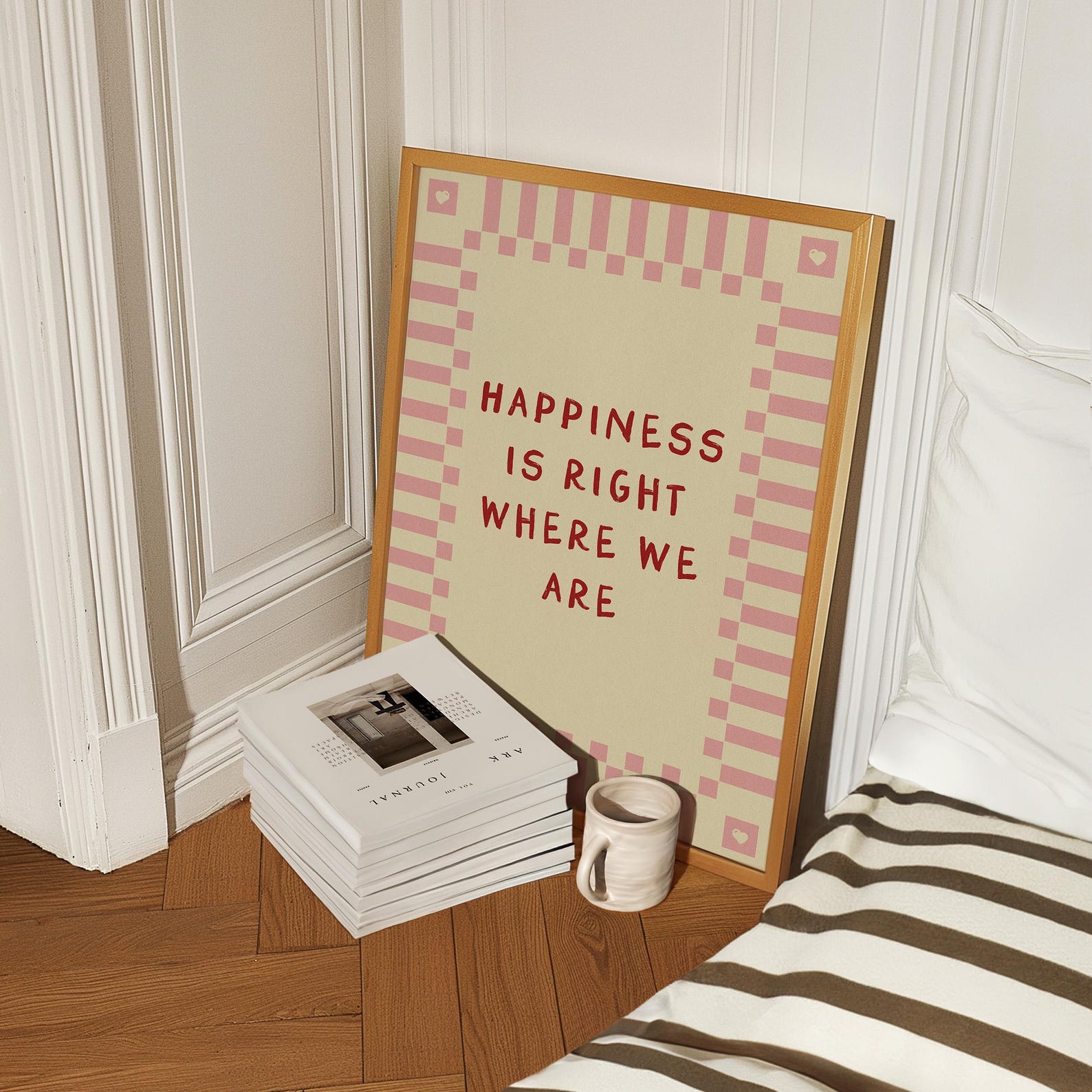 Happiness Is Right Where We Are Digital Art Poster