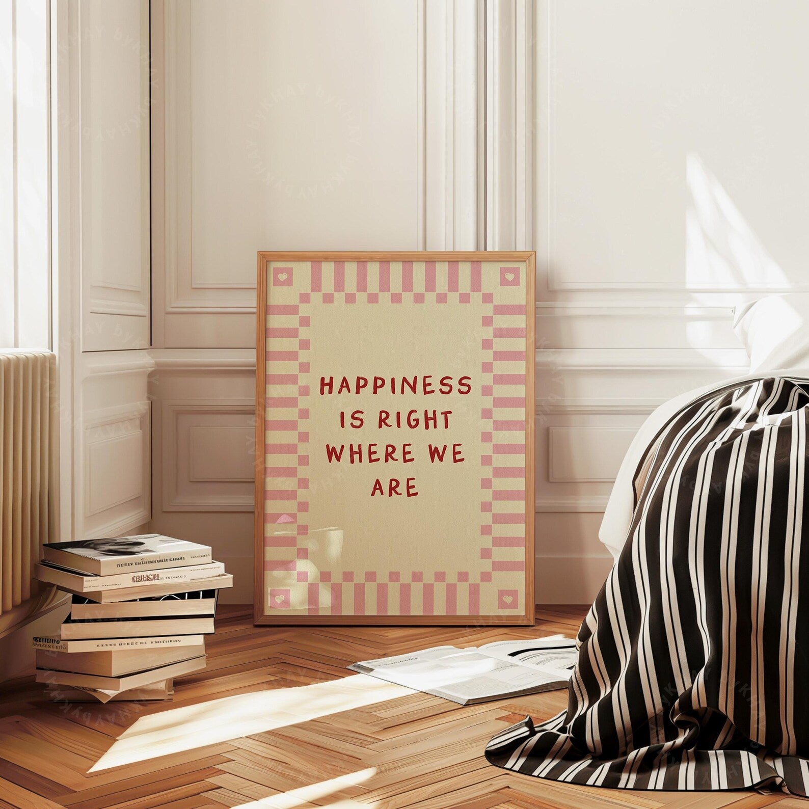 Happiness Is Right Where We Are Digital Art Poster