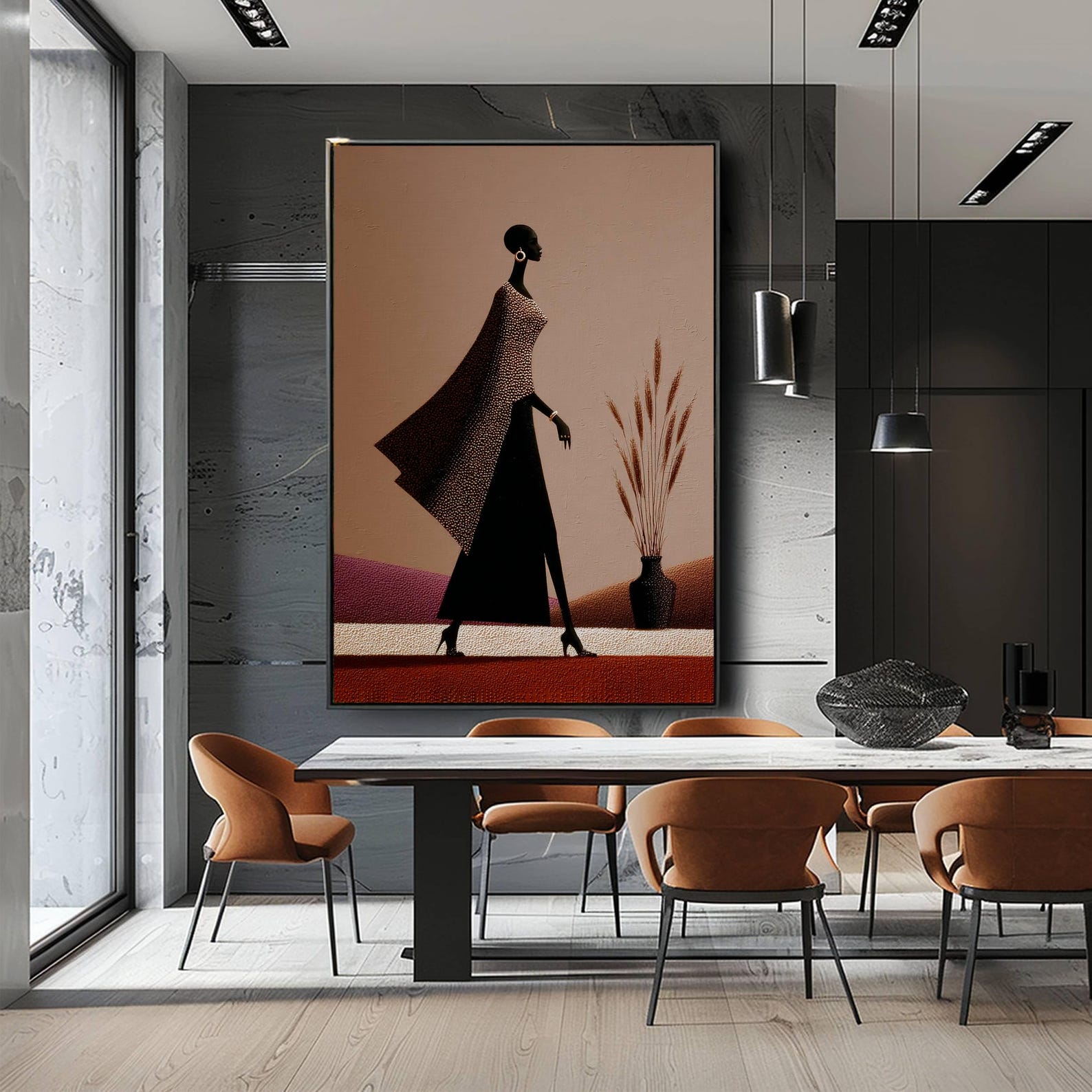 Tribal Essence Digital Wall Painting