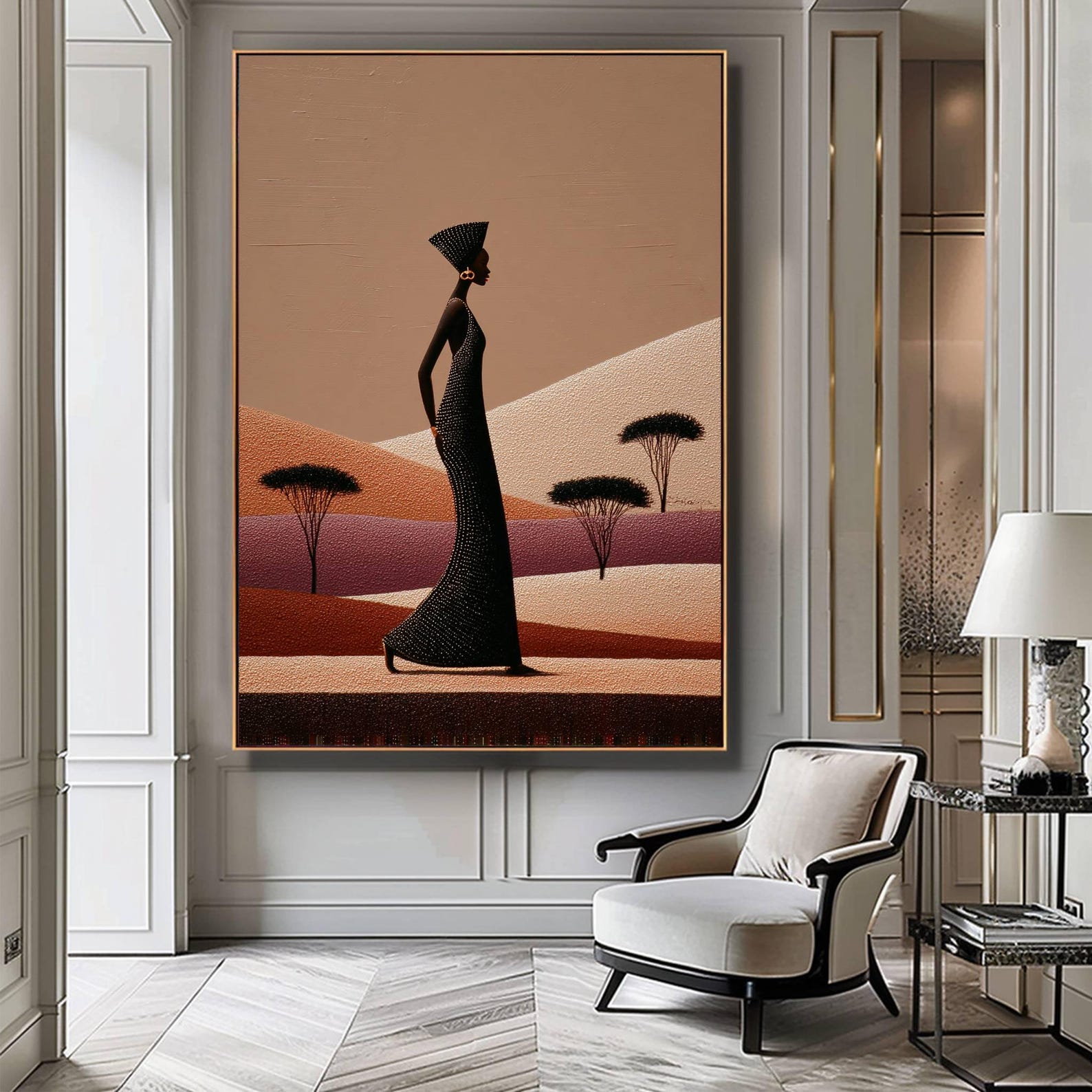 African Ethnic Digital Wall Painting