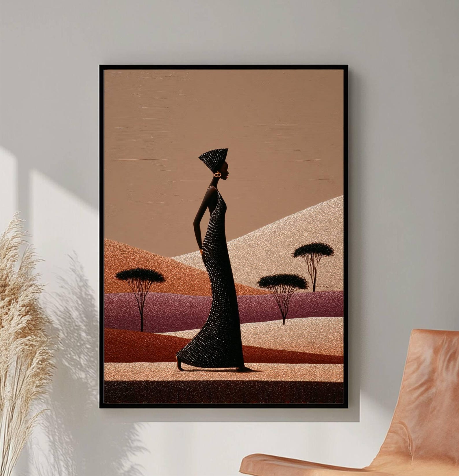 African Ethnic Digital Wall Painting