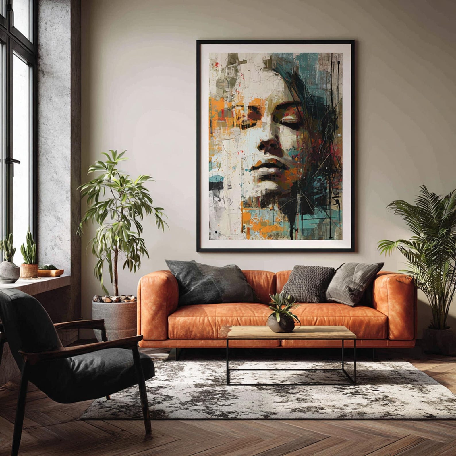 Whispered Muse Digital Wall Painting