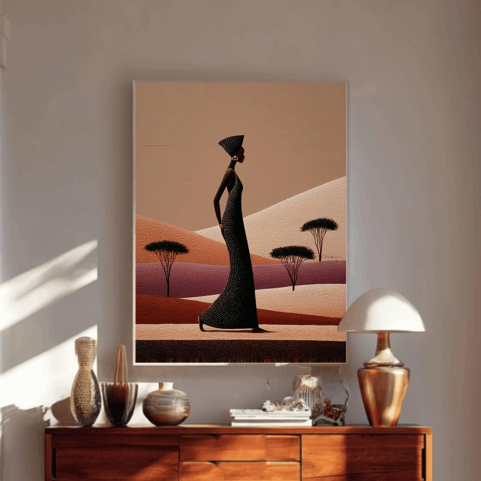 African Ethnic Digital Wall Painting