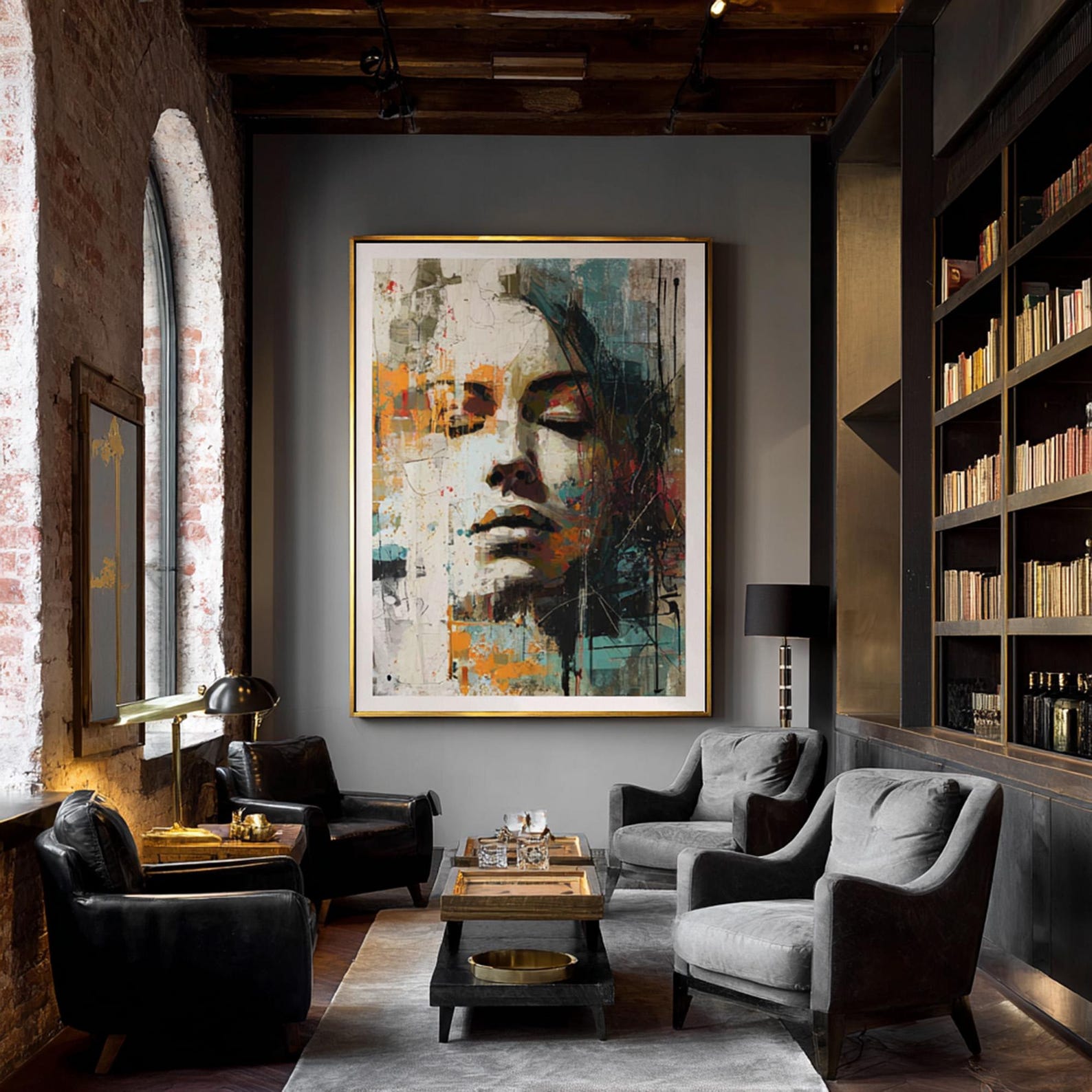 Whispered Muse Digital Wall Painting