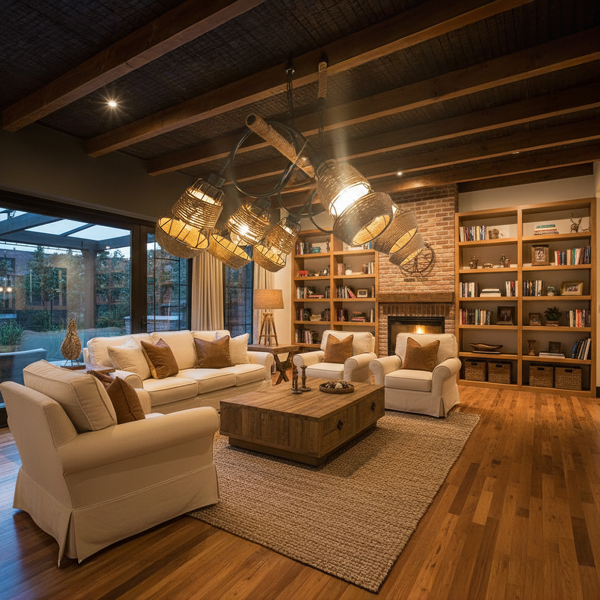 Rustic Loom Linear Chandelier