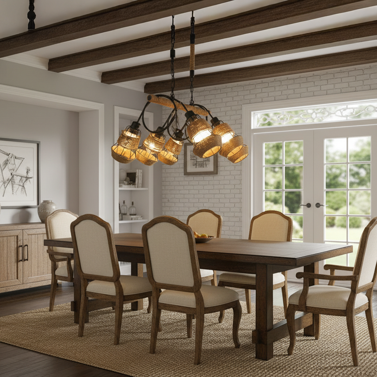 Rustic Loom Linear Chandelier