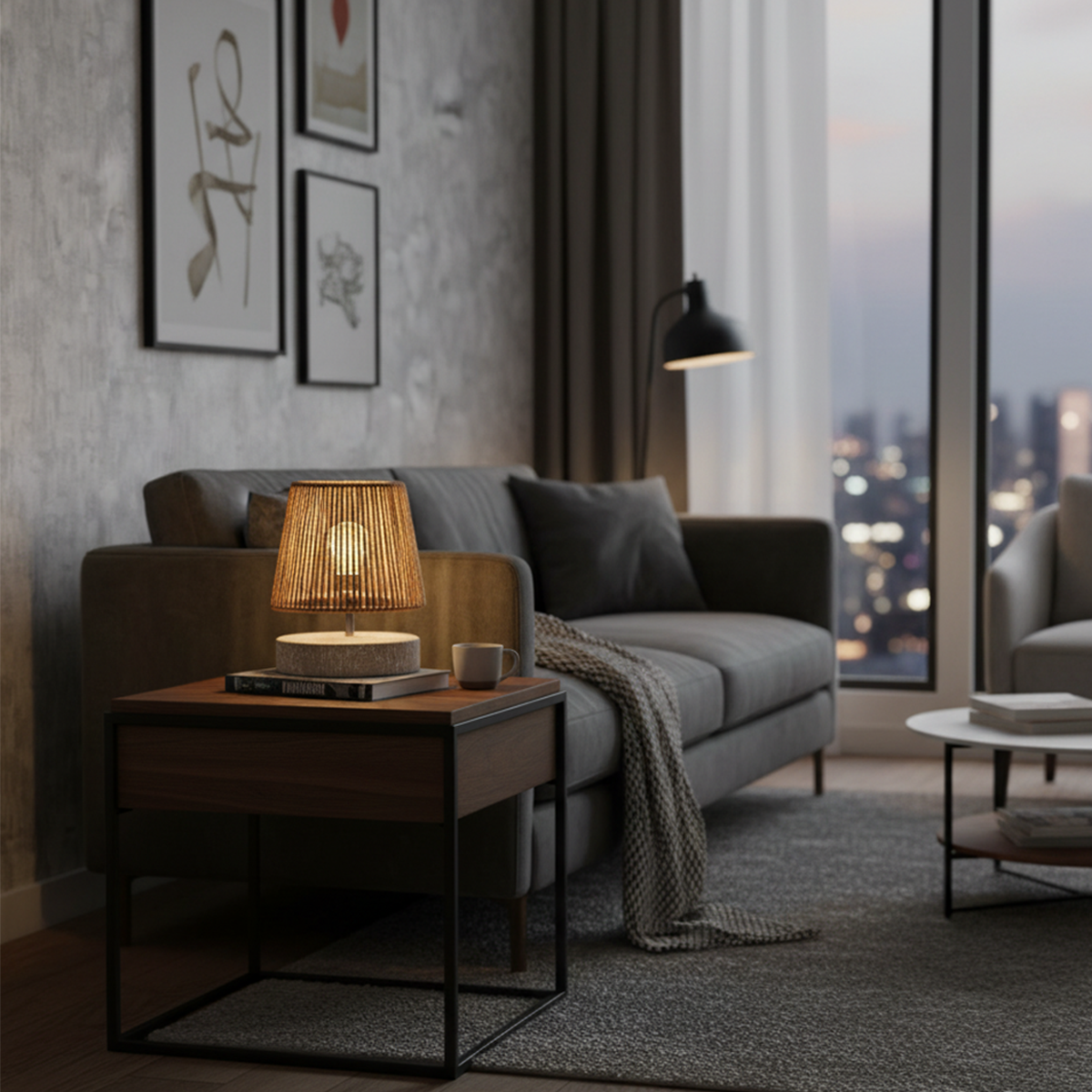 Haven Glow Jute Lamp