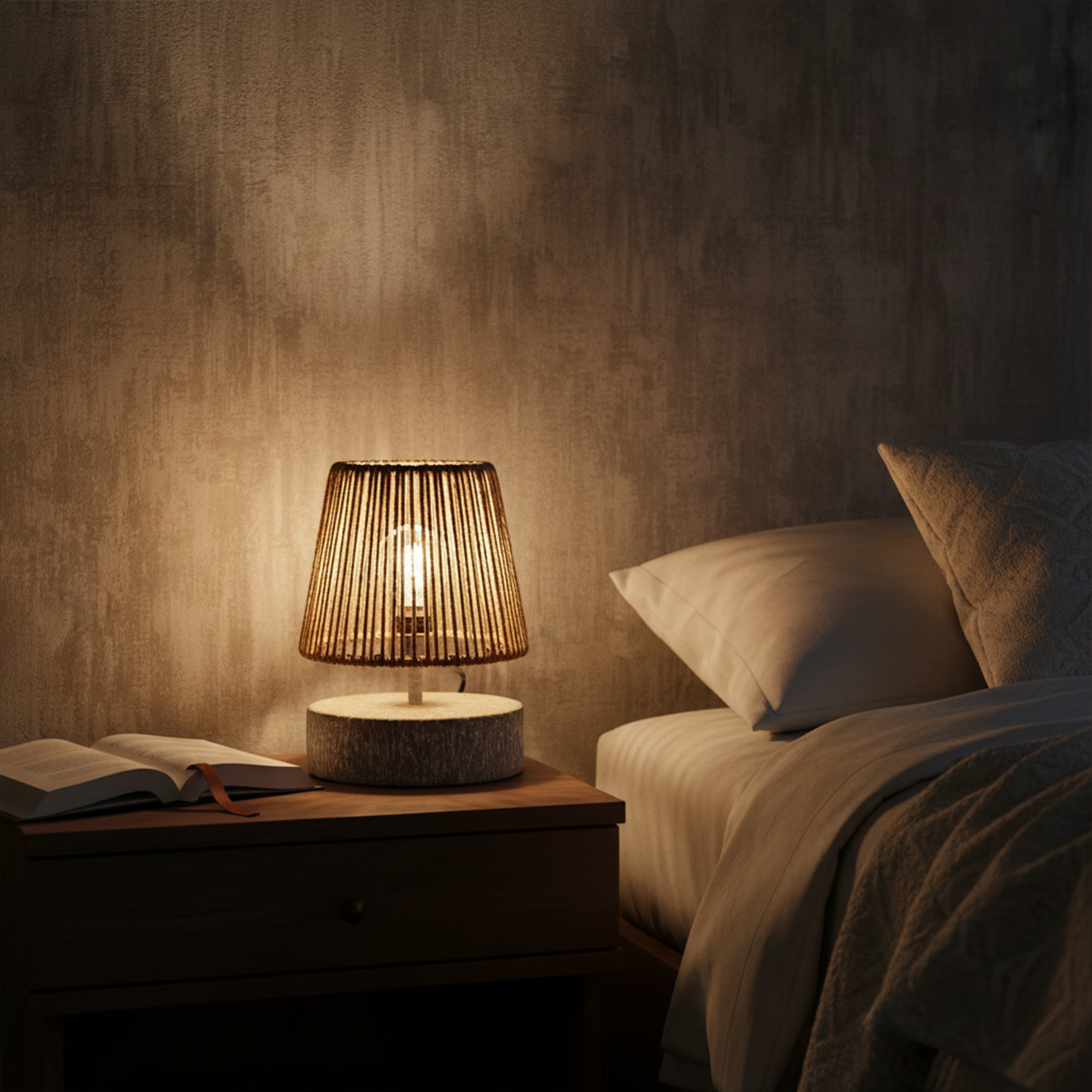 Haven Glow Jute Lamp