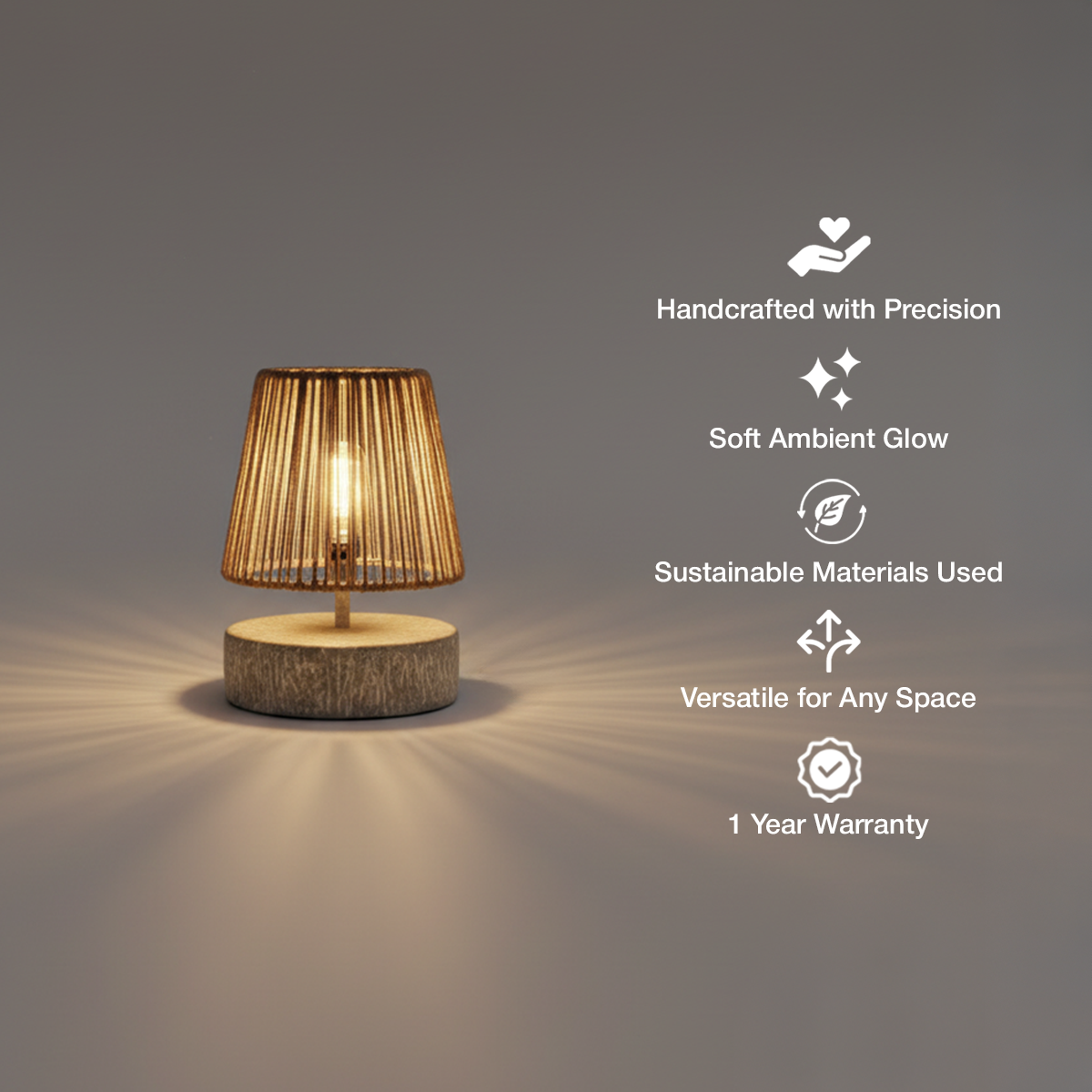 Haven Glow Jute Lamp