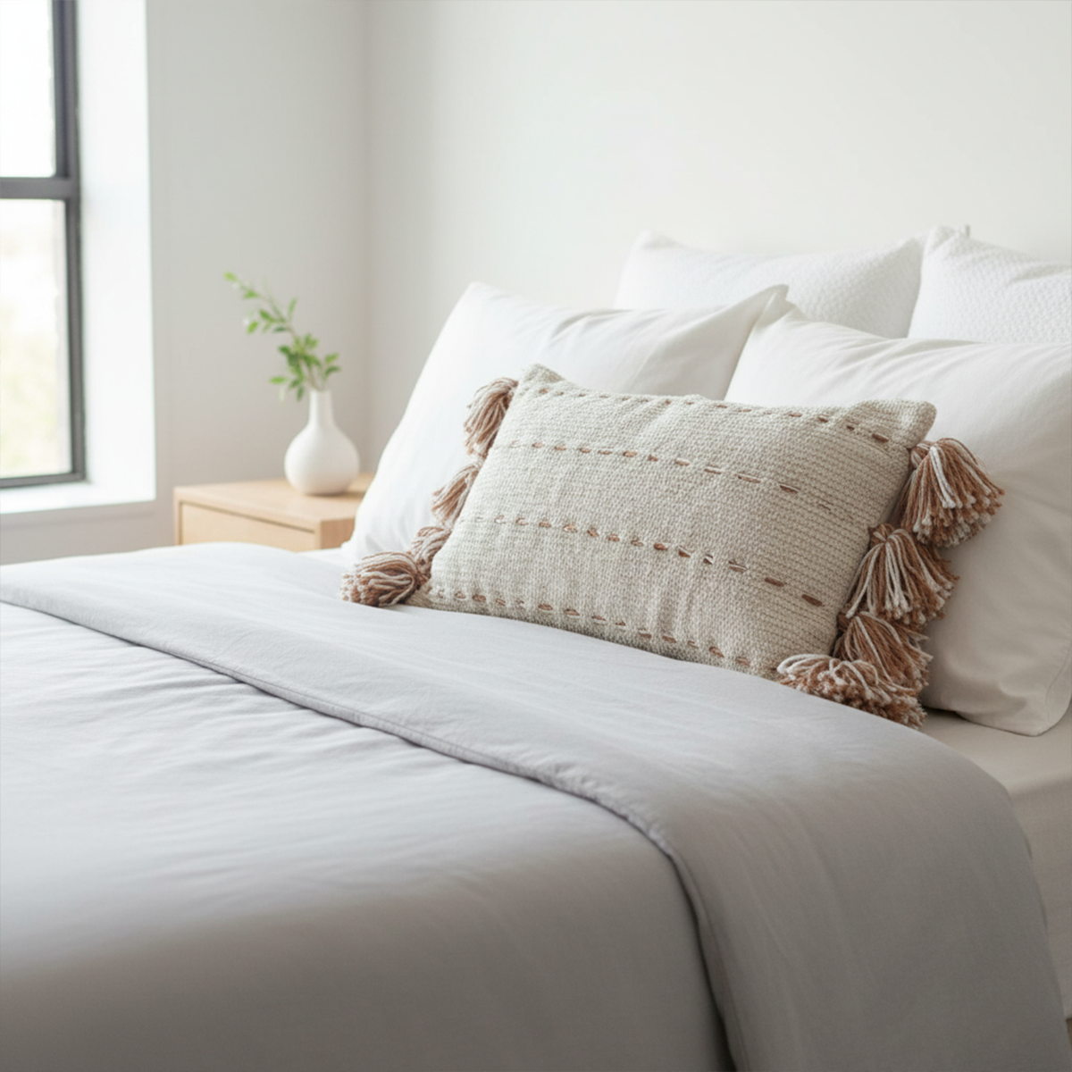 Harbor Weave Tassel Lumbar Cushion