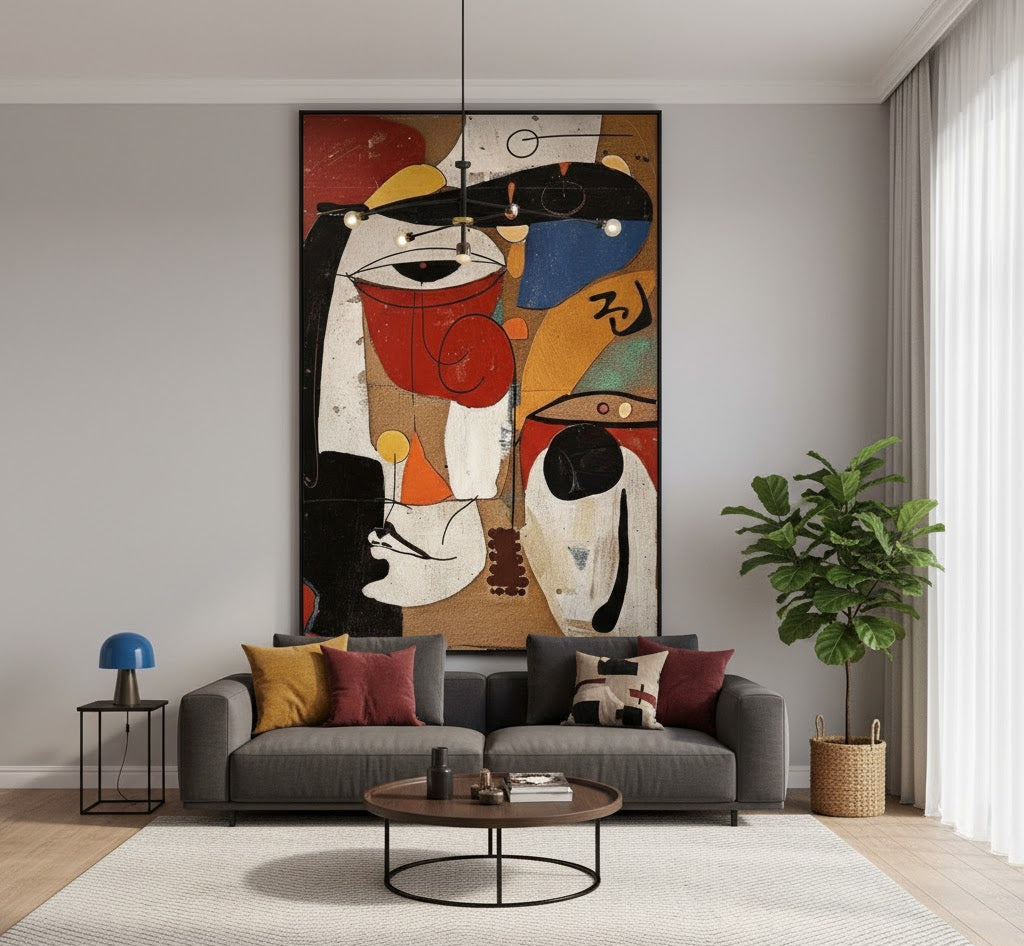 Fragmented Visage Handmade Wall Painting