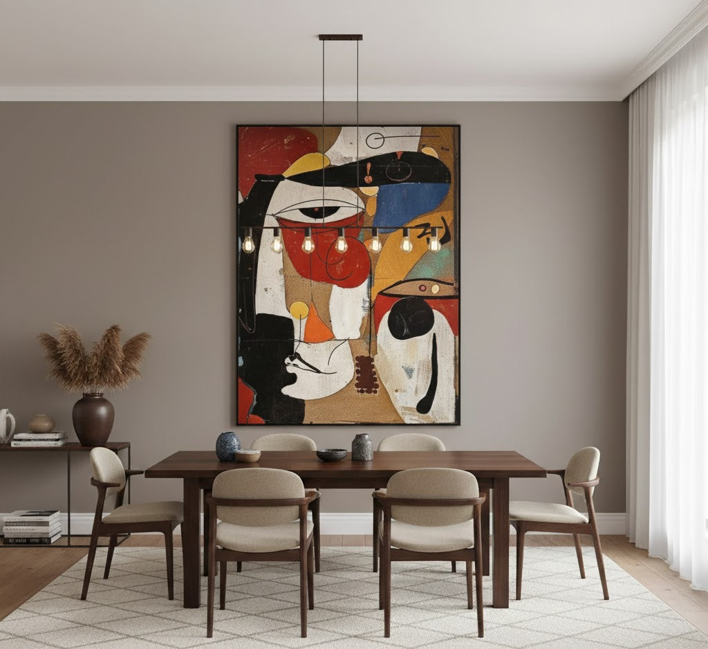 Fragmented Visage Handmade Wall Painting