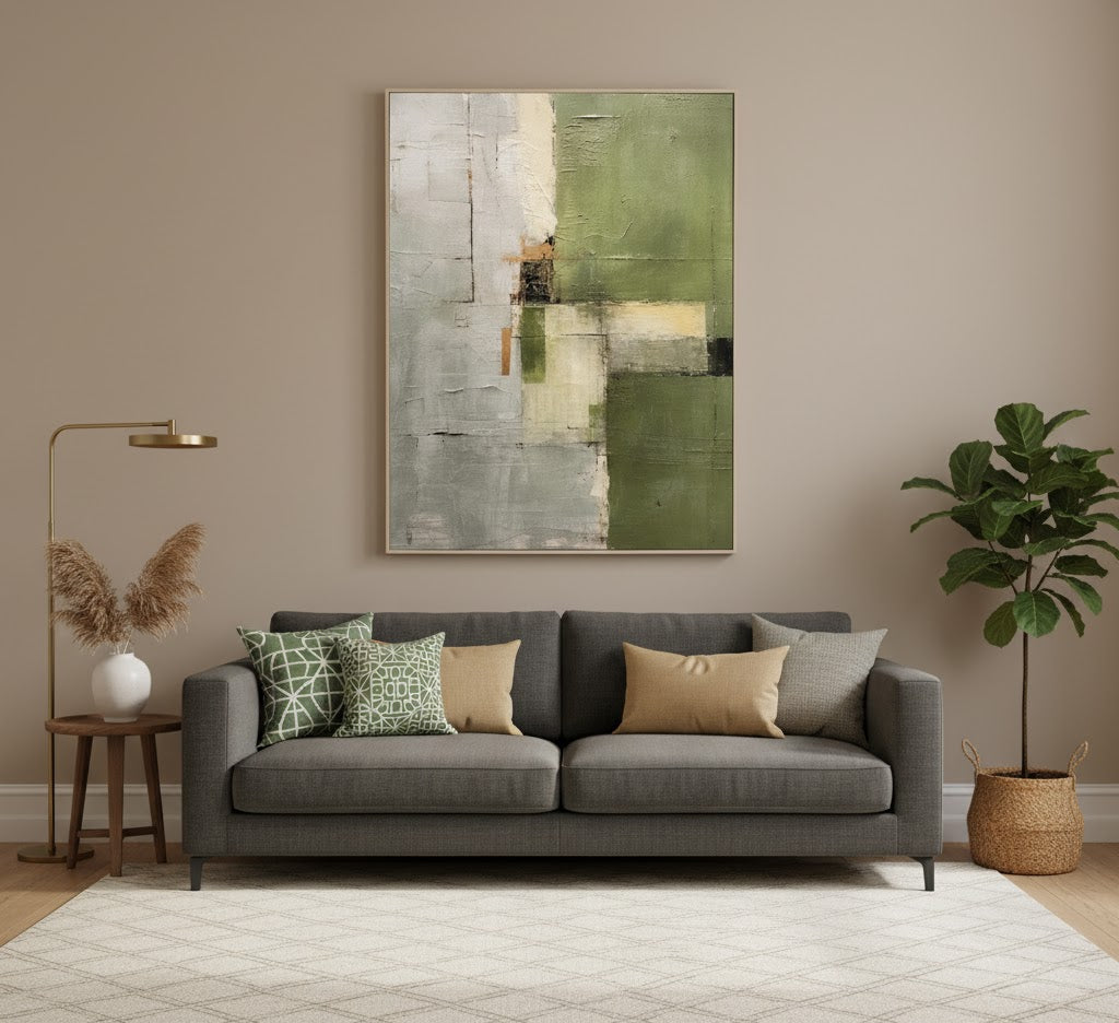 Verdant Handmade Wall Painting