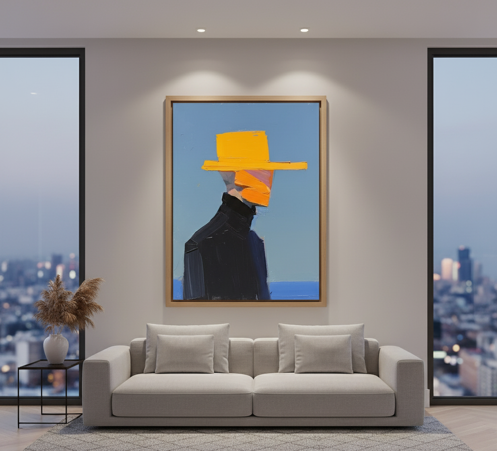 Golden Muse Canvas- Handmade Wall Painting