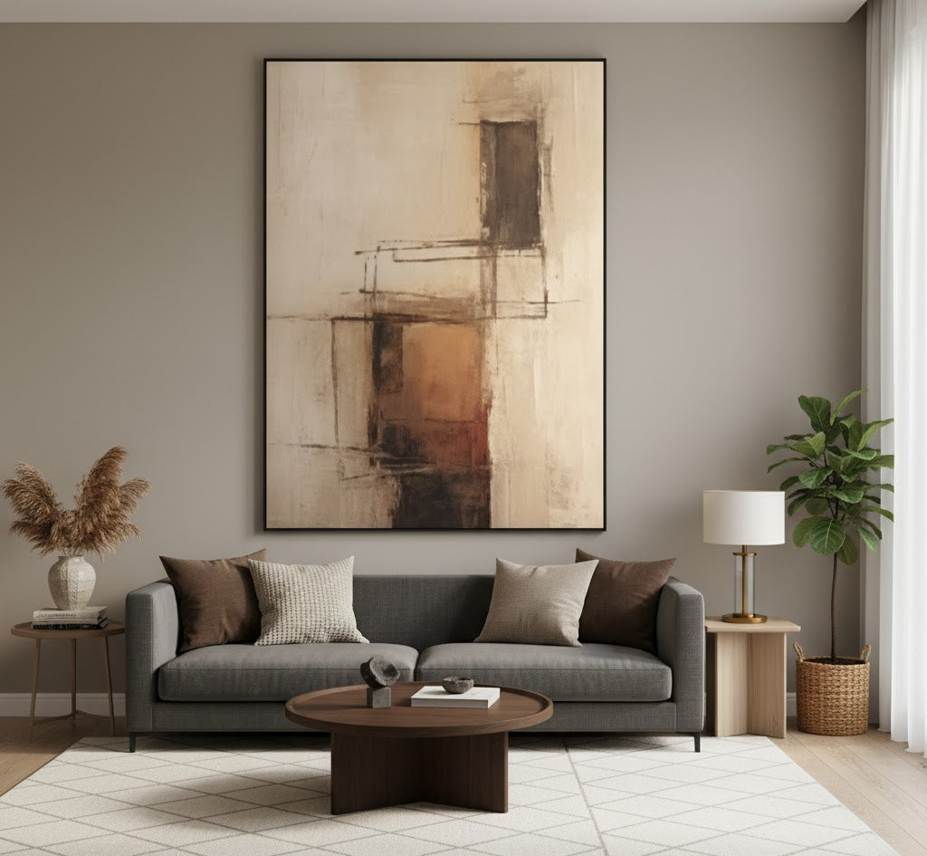 Horizon Strata Handmade Wall Painting