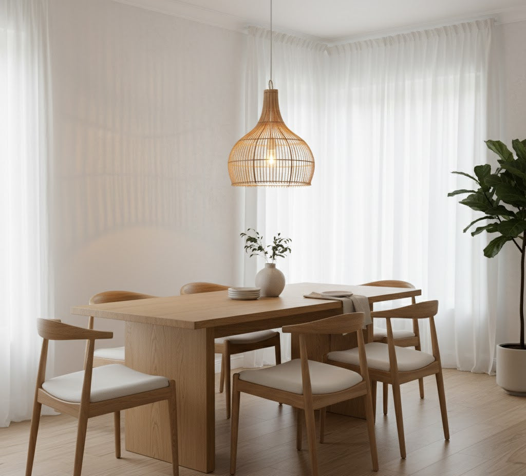 Elia Rattan Pendant Lamp