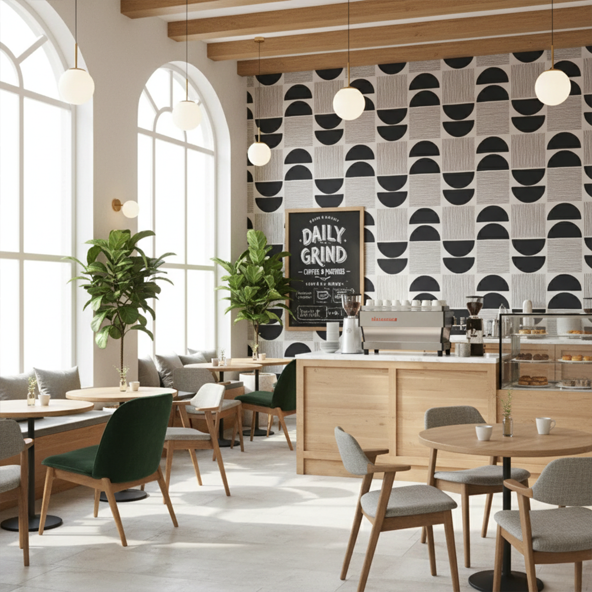 High-Contrast Geometric Wallpaper